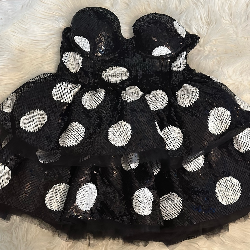vintage PINK sequin corset dress